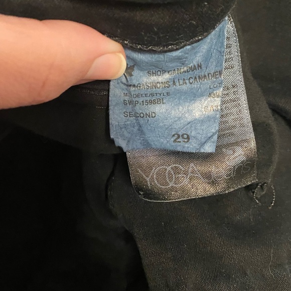 Yoga Jeans High Rise Skinny Jean in Black (size 29) - Picture 4 of 5